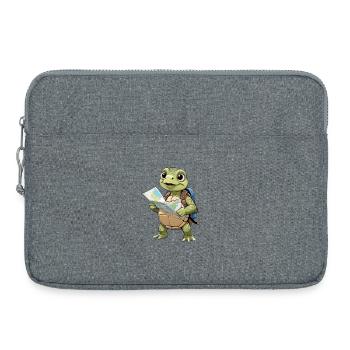 Voyage aventure tendance tortue - Sacoche pour ordinateur portable 15 pouces - gris chiné - Devant