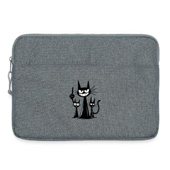 Dark Mischief Shadow Cat Gang - Laptoptasche 15" - Grau meliert - Vorne