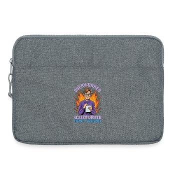 Overworked Screenwriter Book Lover Screenwriter - Laptoptasche 15" - Grau meliert - Vorne