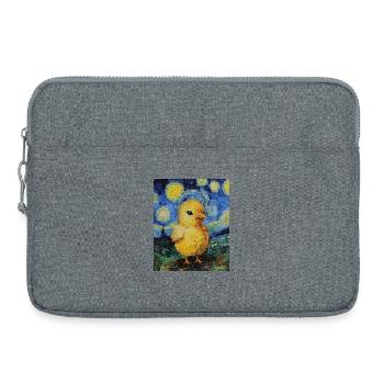 Poussin Poulet Coq Style Van Gogh Étoilé - Sacoche pour ordinateur portable 15 pouces - gris chiné - Devant