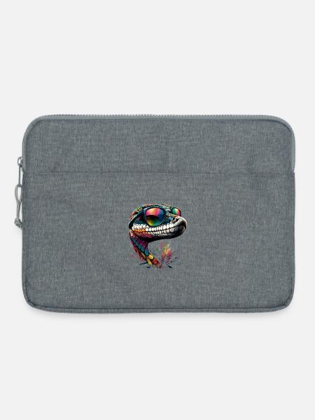 Schlange Python Kobra Klapperschlange Schlangen - Laptoptasche 15" - Grau meliert