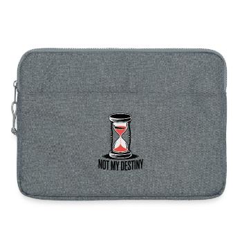 Einzigartige Sanduhr mit fettem Text - Laptoptasche 15" - Grau meliert - Vorne