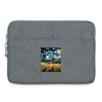 moissonneuse-batteuse fermier style van gogh étoilé - Sacoche pour ordinateur portable 15 pouces - gris chiné - Devant