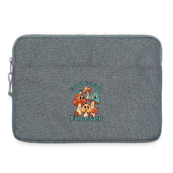 Fungi Friends Forever - Conception de dessin animé - Sacoche pour ordinateur portable 15 pouces - gris chiné - Devant