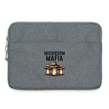 Mushroom Mafia - Lustiger Pilz Spruch - Laptoptasche 15" - Grau meliert - Vorne