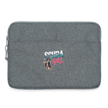 Scuba Girl Diver Design - Sacoche pour ordinateur portable 15 pouces - gris chiné - Devant