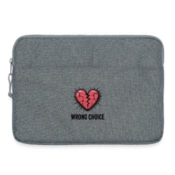 Cracked Heart: Wrong Choice - Laptop bag 15" - heather grey - Front