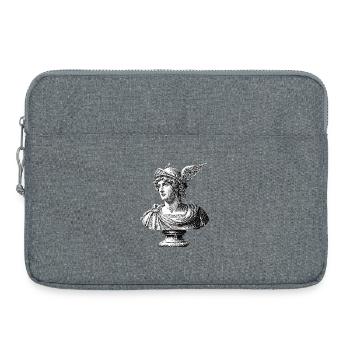 Antike Büste Hermes - Klassische Gravur - Laptoptasche 15" - Grau meliert - Vorne