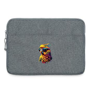 Perroquet Ara Perruche Cacatoès Amoureux des perroquets - Sacoche pour ordinateur portable 15 pouces - gris chiné - Devant