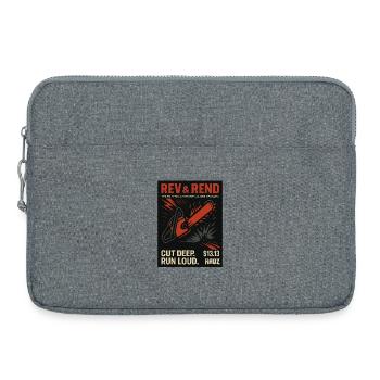 Rev & Rend fake chainsaws magazine - Laptop bag 15" - heather grey - Front