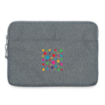 Fleckig Gefleckt Bunt Polka Dot Kinder - Laptoptasche 15" - Grau meliert - Vorne