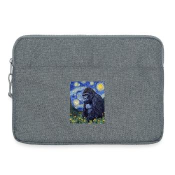 Gorille Gorille Singe Style Van Gogh Nuit étoilée - Sacoche pour ordinateur portable 15 pouces - gris chiné - Devant