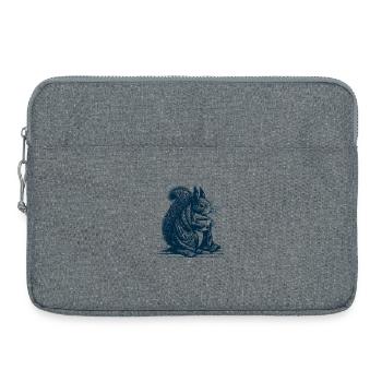 Eichhörnchen mit Tee - Laptoptasche 15" - Grau meliert - Vorne