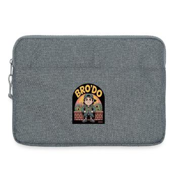 BRO’DO avec le gamin de dessin animé à une seule bague dans le ghetto - Sacoche pour ordinateur portable 15 pouces - gris chiné - Devant