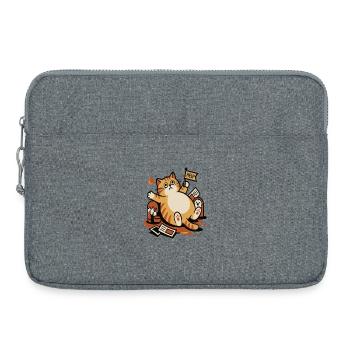 Cat in the cry for help chaos - Laptop bag 15" - heather grey - Front
