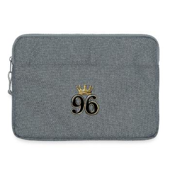 96 Zahl Krone - Laptoptasche 15" - Grau meliert - Vorne