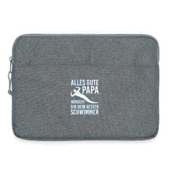 All the best dad wishes you your best swimmer - Laptop bag 15" - heather grey - Front