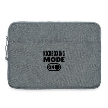 Kickboxing Mode ON – Power für Kampfsportler - Laptoptasche 15" - Grau meliert - Vorne