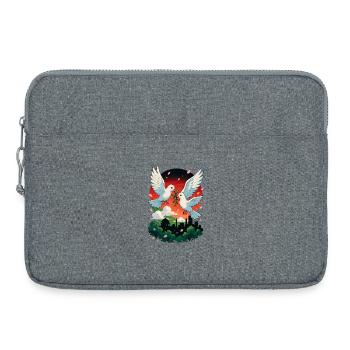 Taube des Friedens und der Farben Palästinas - Laptoptasche 15" - Grau meliert - Vorne