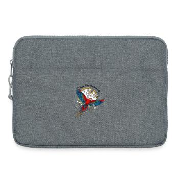 Perroquet du temps dans le style steampunk - Sacoche pour ordinateur portable 15 pouces - gris chiné - Devant