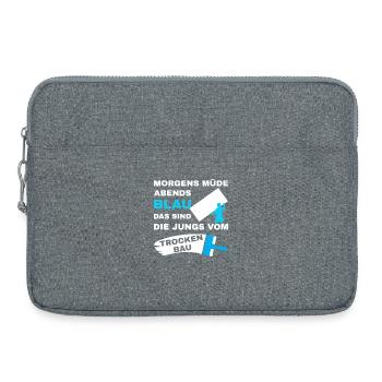 Drywall Drywall Drywall Fitter Saying - Laptop bag 15" - heather grey - Front