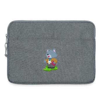 Cat Teacher Book School - Laptop bag 15" - heather grey - Front