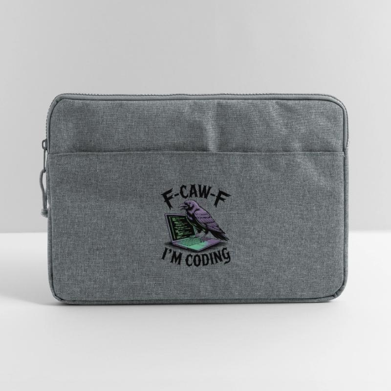 RabenCoder: Code Raven am Laptop Laptoptasche 15"