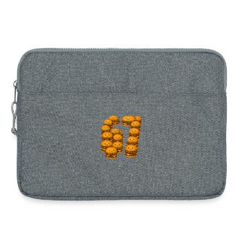 Drôle 67 Mème avec Burger - Sacoche pour ordinateur portable 15 pouces - gris chiné - Devant