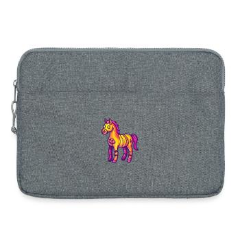 Cheval Halloween Zombie - Sacoche pour ordinateur portable 15 pouces - gris chiné - Devant