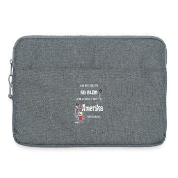 So stupid – I could become president - Laptop bag 15" - heather grey - Front
