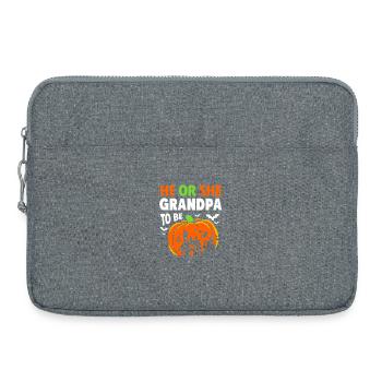 Gender Reveal Halloween Werdende Mutter - Laptoptasche 15" - Grau meliert - Vorne