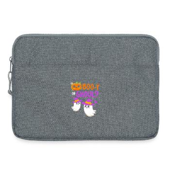 Gender Reveal Halloween Werdende Mutter - Laptoptasche 15" - Grau meliert - Vorne