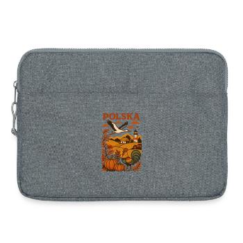 Polska Autumn Countryside with Stork and Rooster - Laptop bag 15" - heather grey - Front
