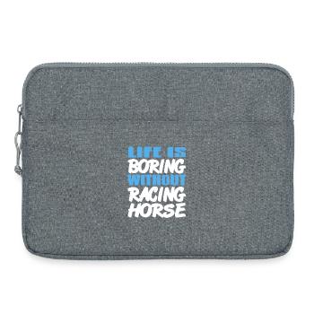 Boredom Ends When There’s Horse Racing Fun - Laptoptasche 15" - Grau meliert - Vorne