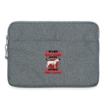 Irish Wolfhound is unbeatable - Laptop bag 15" - heather grey - Front