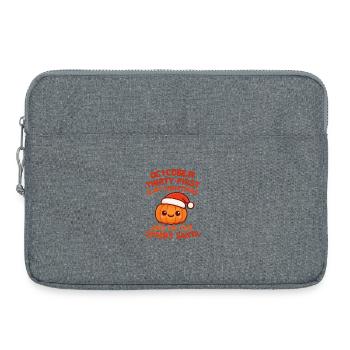 Halloween - Pumpkin - October 31 - Laptop bag 15" - heather grey - Front