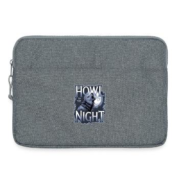Wolf – Howl of the Night - Laptop bag 15" - heather grey - Front