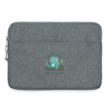 Ich bin kein Frosch, ich bin ein Prinz -Lovedesign - Laptoptasche 15" - Grau meliert - Vorne