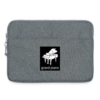 Grande silhouette de piano - Sacoche pour ordinateur portable 15 pouces - gris chiné - Devant