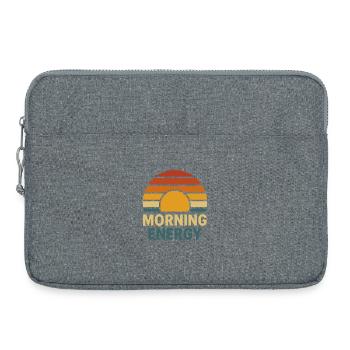 Morning Energy – Sunrise Motif for Positive Vibes - Laptop bag 15" - heather grey - Front