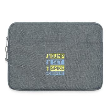 Bump Set Spike Repeat Volleyball - Sacoche pour ordinateur portable 15 pouces - gris chiné - Devant