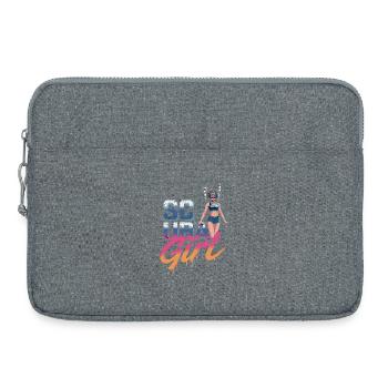 Scuba Girl Diver Design - Sacoche pour ordinateur portable 15 pouces - gris chiné - Devant