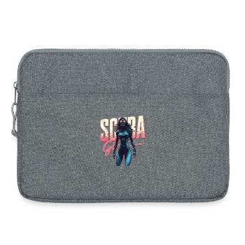 Scuba Girl Diver Design - Sacoche pour ordinateur portable 15 pouces - gris chiné - Devant
