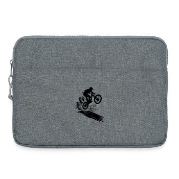 Cyclisme en VTT énergique - Sacoche pour ordinateur portable 15 pouces - gris chiné - Devant