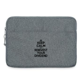 Keep Calm and Reinvest Your Dividend - Laptop bag 15" - heather grey - Front