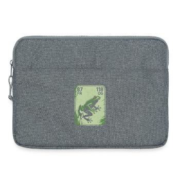 Grenouille Vintage Carte Postale Vert - Sacoche pour ordinateur portable 15 pouces - gris chiné - Devant