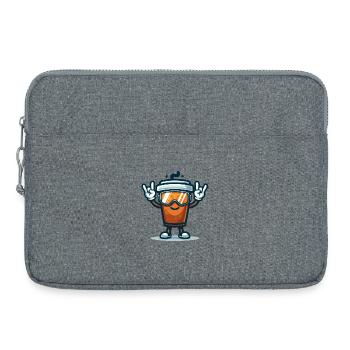 Tasse à café avec lunettes de ski - Sacoche pour ordinateur portable 15 pouces - gris chiné - Devant