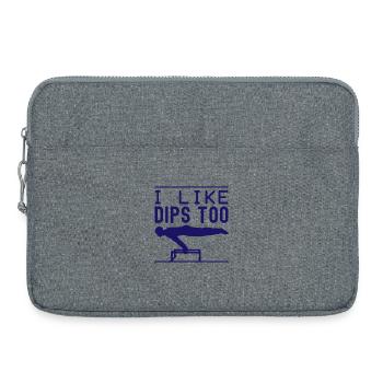 Fanatiques de fitness J’aime aussi les trempettes Gymnastique suédoise Gym - Sacoche pour ordinateur portable 15 pouces - gris chiné - Devant