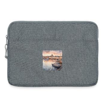 Helsinki Watercolor, Helsinki Finland - Laptop bag 15" - heather grey - Front