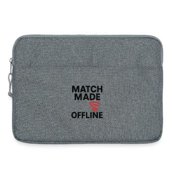 Match Made Offline Love Design - Laptoptasche 15" - Grau meliert - Vorne